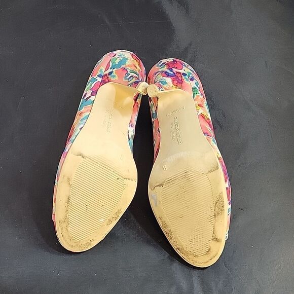 CHRISTIAN SIRIANO MULTI-COLOR PEEP TOE HEEL SANDAL - Picture 10 of 13